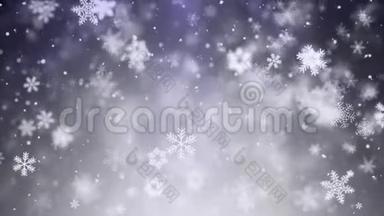 圣诞运动背景蓝色主题与雪灯在优雅